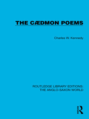 cover image of The Cædmon Poems